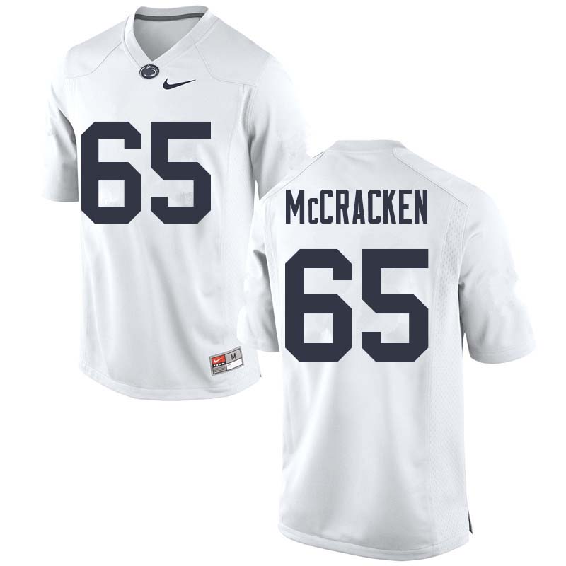 Men #65 Crae McCracken Penn State Nittany Lions College Football Jerseys Sale-White - Click Image to Close